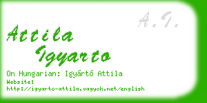 attila igyarto business card